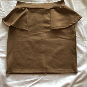 Tan Mini Skirt